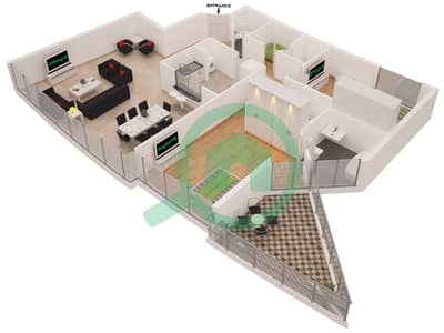 Dorrabay - 2 Bedroom Apartment Type A Floor plan