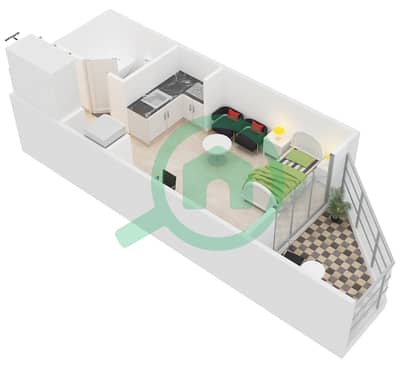 Montrell - Studio Apartment Type/unit PD/09 Floor plan