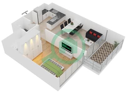 Avenue Residence 2 - 1 Bed Apartments Unit 3 Floor plan