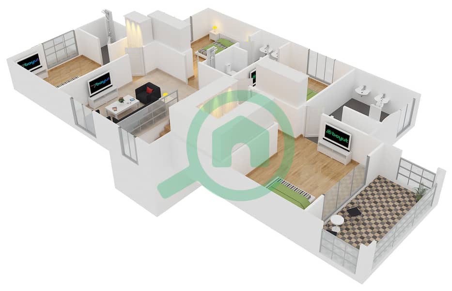 Floor plans for Type 4 5bedroom Villas in Lila Bayut Dubai