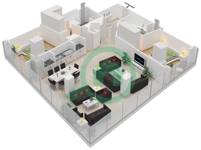 The Opus - 2 Bedroom Apartment Type/unit RA/110 Floor plan