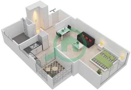 The Atria - Studio Apartment Type ST3 Floor plan