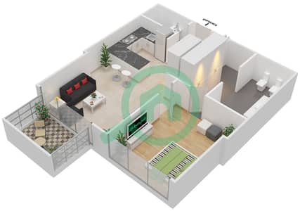 The Atria - 1 Bedroom Apartment Type 1A3 Floor plan