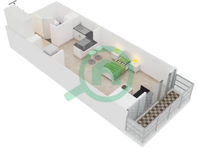 Safeer Tower 1 - Studio Apartment Type 1 Floor plan