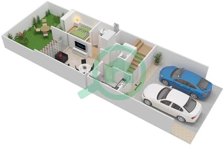 المخططات الطابقية لتصميم النموذج RI-M فیلا 2 غرفة نوم - فيكتوريا