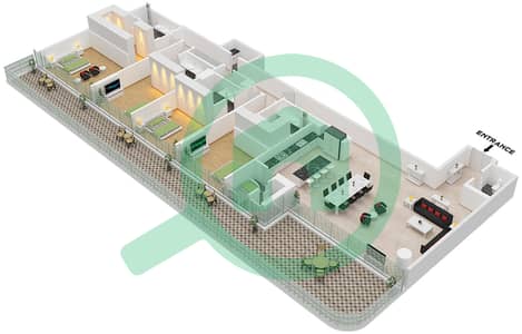 Serenia Living Tower 2 - 4 卧室公寓类型1-A戶型图