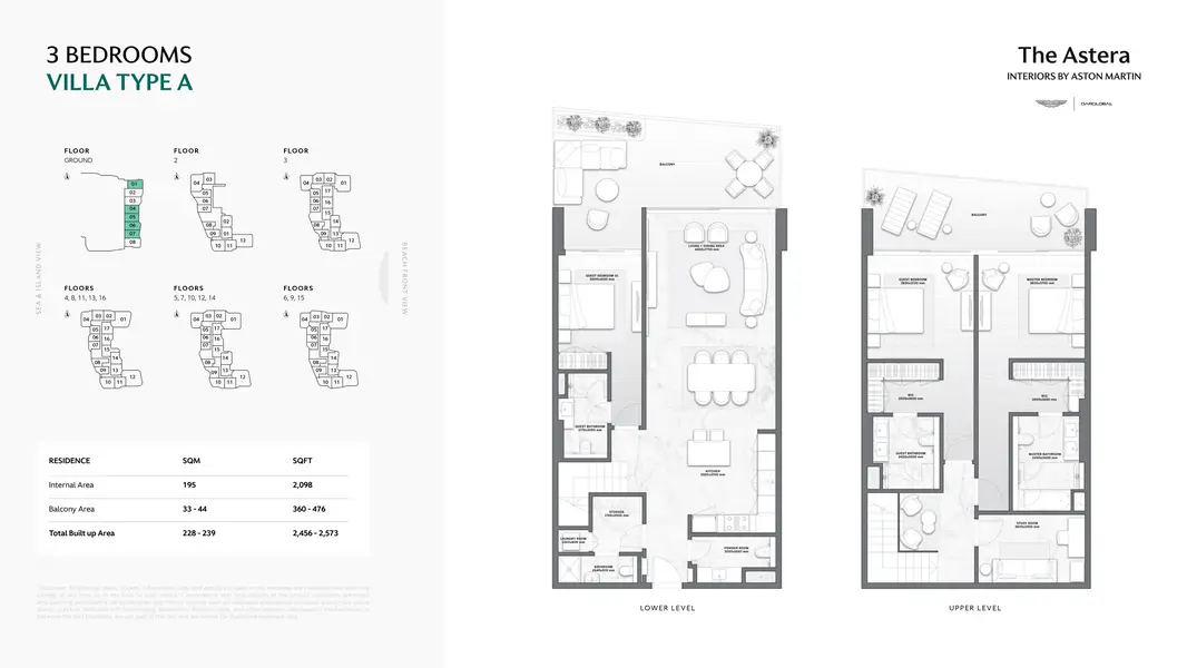 3 BR floor plan