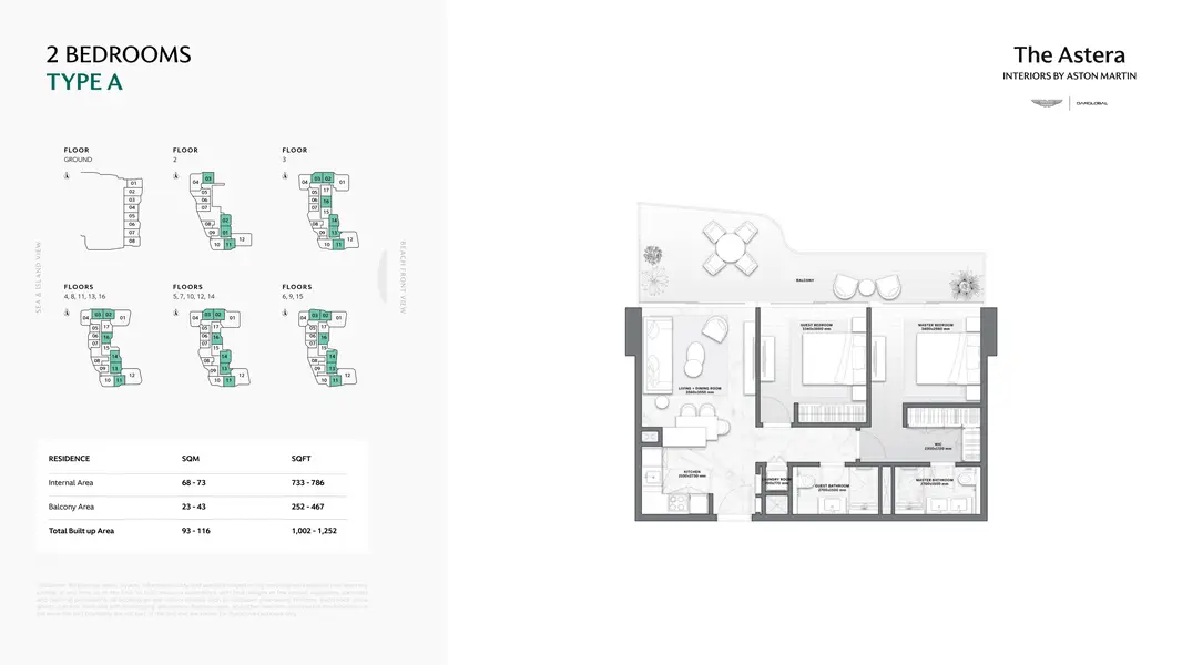 2 BR floor plan
