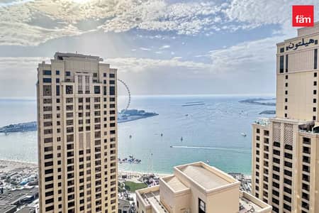 2 Bedroom Apartment for Rent in Jumeirah Beach Residence (JBR), Dubai - Full Sea View | Rental Deal | High Floor