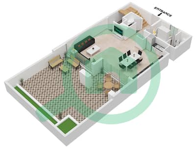 المخططات الطابقية لتصميم النموذج A(DUPLEX) تاون هاوس 3 غرف نوم - ذا باي ريزيدنس