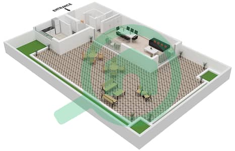 المخططات الطابقية لتصميم النموذج B(DUPLEX) تاون هاوس 3 غرف نوم - ذا باي ريزيدنس