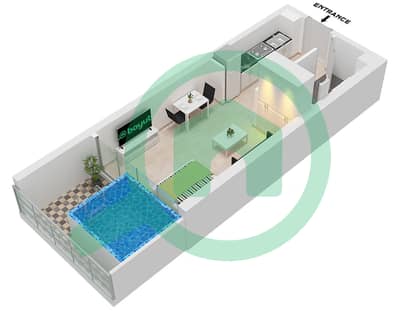 Samana Ivy Gardens 2 - Studio Apartment Type A Floor plan