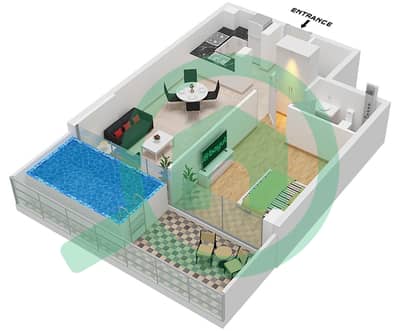 Samana Ivy Gardens 2 - 1 Bedroom Apartment Type A Floor plan