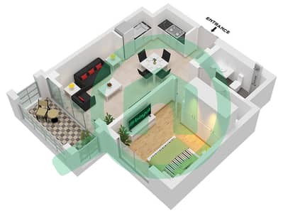 Summer 1 - 1 Bedroom Apartment Unit 10 FLOOR 5,7,9 Floor plan