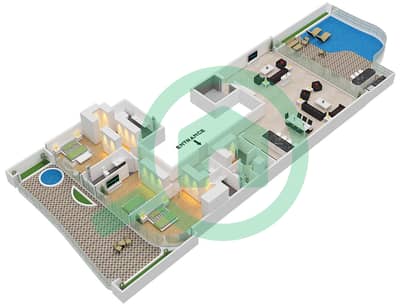 Casa Canal - 3 卧室顶楼公寓类型A FLOOR 12戶型图