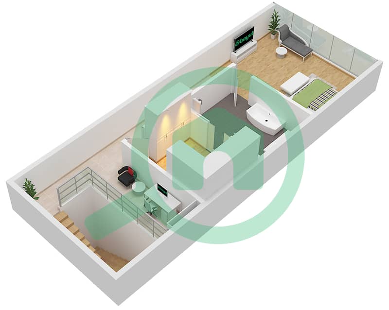 Casa Canal - 4 Bedroom Villa Type B FLOOR 8,9 Floor plan Type B Upper Floor 9 interactive3D
