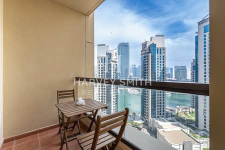 3 Bedroom Flat for Rent in Jumeirah Beach Residence (JBR), Dubai - Marina view | Fully Furnished l High Floor