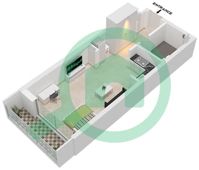 格罗夫画廊景致公寓 - 单身公寓类型B戶型图