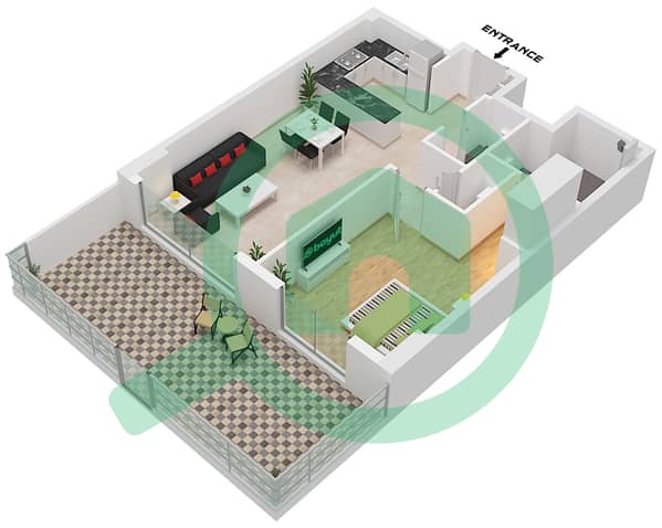 Type C1 Unit 17 Floor 1