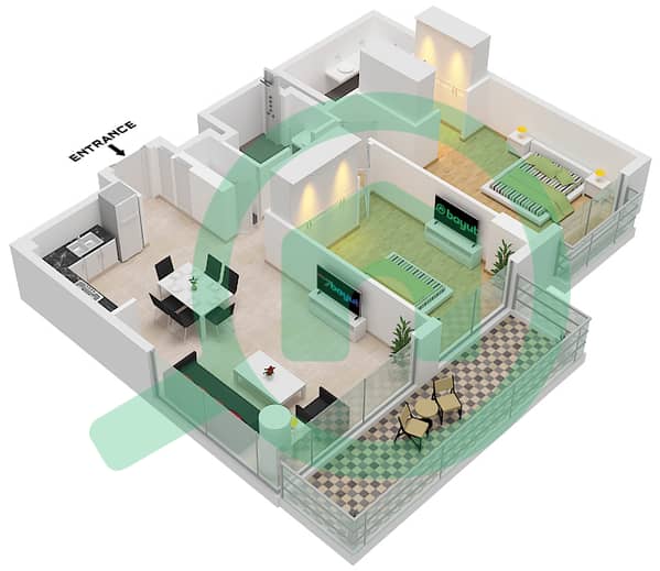 Type B2 Unit 15 Floor 7
  Type B2 Unit 17 Floor 2-6
