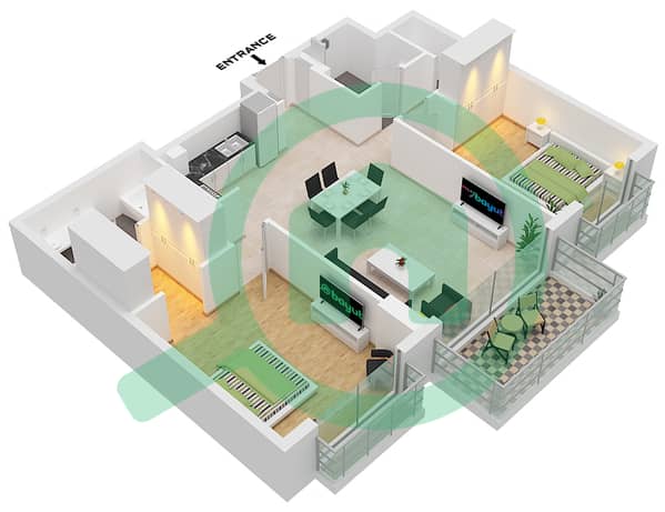 Type C2 Unit 2M Floor 2-7
Type C2 Unit 16 Floor 7
Type C2 unit 18 Floor 2-6