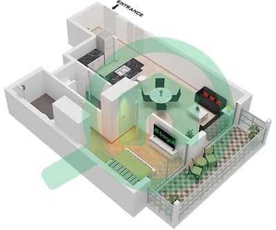 汉密尔顿大厦 - 1 卧室公寓类型／单位C4 / UNIT 18戶型图