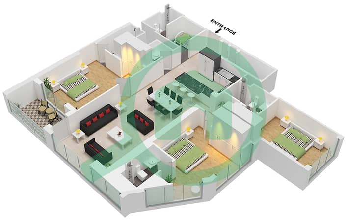 Type A Unit 2 Floor 10-19,22-33