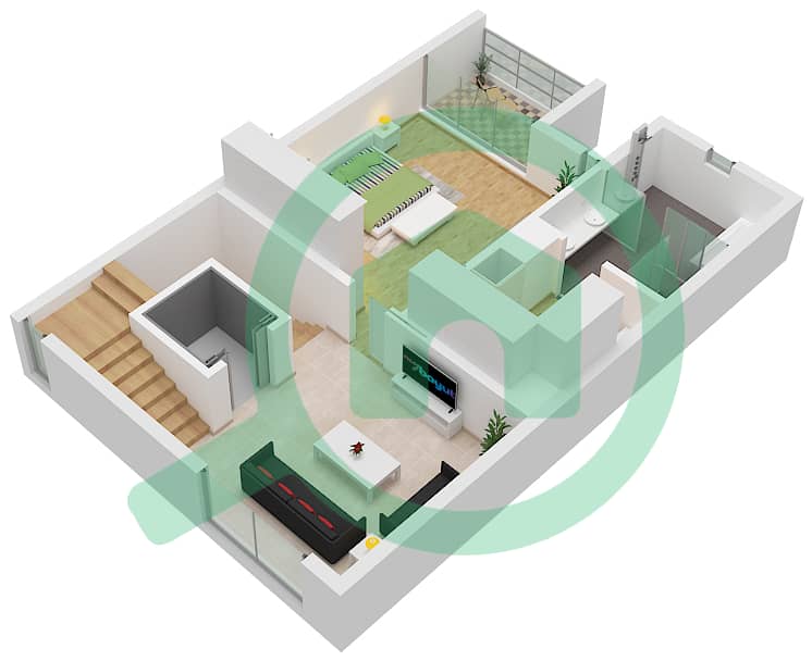 凯图拉保护区 - 4 卧室别墅单位46,47戶型图 46,47 Floor First interactive3D