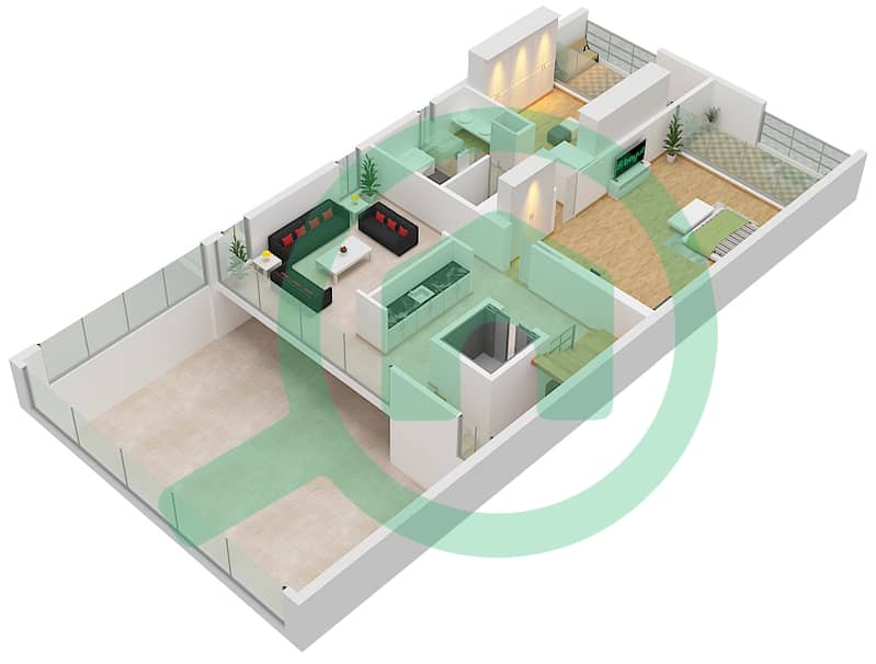 凯图拉保护区 - 5 卧室别墅单位42-45戶型图 42-45 Floor First interactive3D