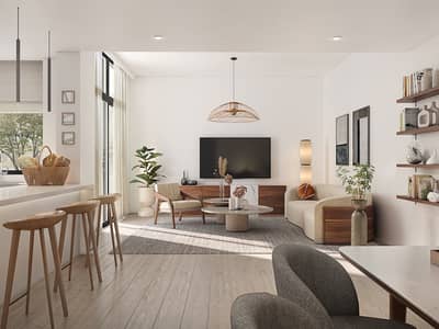 تاون هاوس 3 غرف نوم للبيع في جزيرة ياس، أبوظبي - ALDAR_SustainableCity01_CGI23_Livingroom_05 copy. png