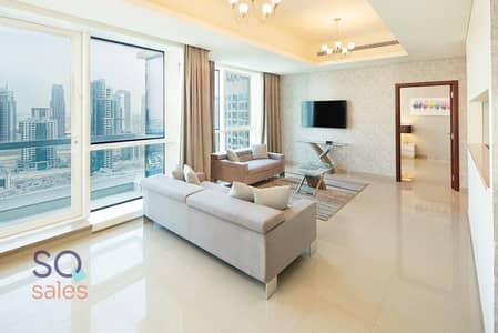 迪拜码头， 迪拜 2 卧室酒店式公寓待租 - Two Bedroom - Living Area2. jpg