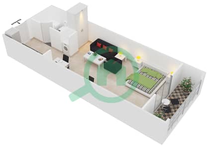 Masaar Residence - Studio Apartment Unit 5,6,7,10,12 Floor plan