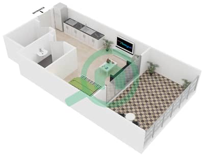 Knightsbridge Court - Studio Apartment Unit G-26 Floor plan