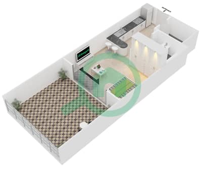 Кнайтсбридж Корт - Апартамент Студия планировка Единица измерения G-02