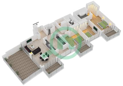 Standpoint Tower 1 - 3 Bedroom Apartment Suite 5 FLOOR 26 Floor plan