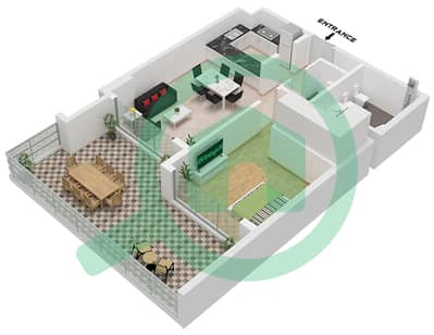 Avenue Residence 6 - 1 Bedroom Apartment Unit 7 FLOOR 1 Floor plan