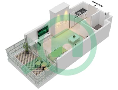 阿齐兹里维埃拉天蓝公寓 - 单身公寓类型A戶型图