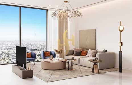 3 Cпальни Апартаменты Продажа в Бизнес Бей, Дубай - Al-Habtoor-Tower-Living-Room. jpg