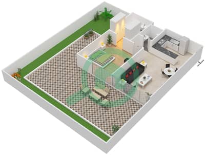 阿齐兹绍伊斯塔公寓 - 1 卧室公寓单位02 FIRST FLOOR戶型图