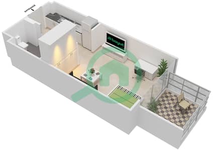 Shaista Azizi - Studio Apartments Unit 06 Floor 2-4 Floor plan