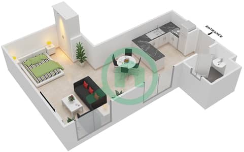 Mirdif Tulip - Studio Apartment Unit A-07 Floor plan