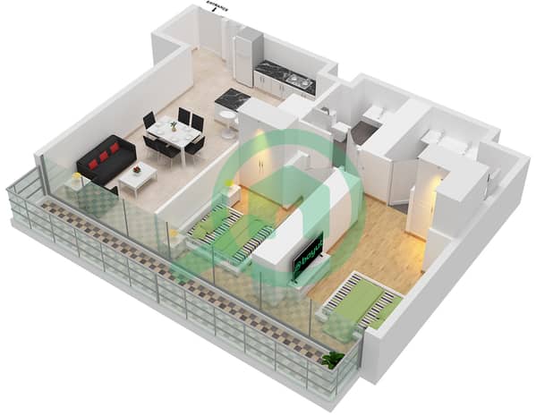 Type 2H Unit 5,10 Floor 35-44,47-60