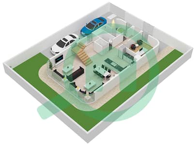 المخططات الطابقية لتصميم النموذج B فیلا 4 غرف نوم - قرية تاورمينا 1
