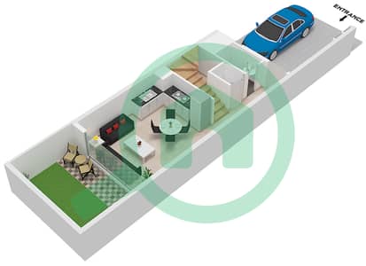 المخططات الطابقية لتصميم النموذج C-MIDDLE UNIT فیلا 4 غرف نوم - قرية تاورمينا 1