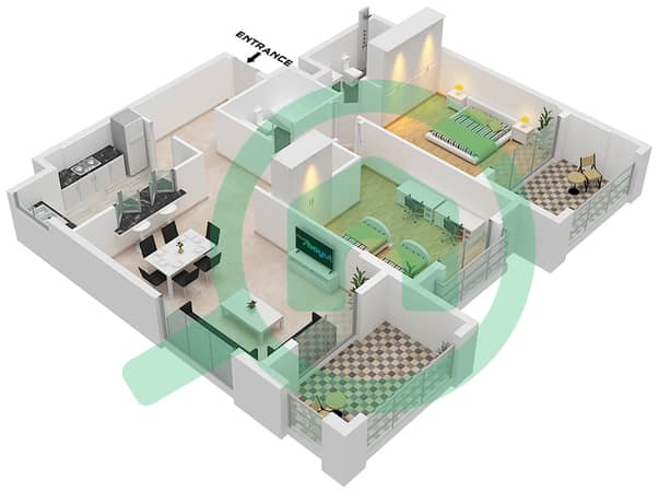 Type F Unit 7 Floor Ground 
Unit 10 Floor 1 
Unit 11 Floor 2-4 
Unit 3 Floor 5-6