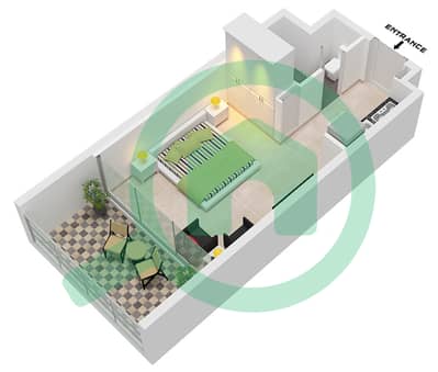 Santorini Residences by Loutraki - Апартамент Студия планировка Тип 8 FLOOR 2-13