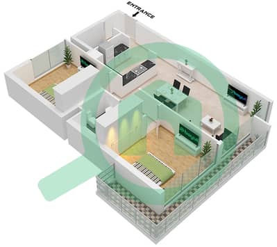 Serenity Lakes 2 - 2 Bedroom Apartment Type E Floor plan