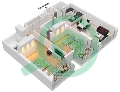 Rosalia Residences - 2 Bedroom Apartment Type 1 FLOOR 2-6 Floor plan