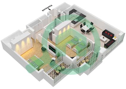 Rosalia Residences - 2 Bedroom Apartment Type 4 FLOOR 2-6 Floor plan