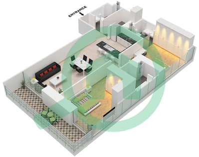 МБЛ Роял - Апартамент 2 Cпальни планировка Тип 2,8 FLOOR 2-17